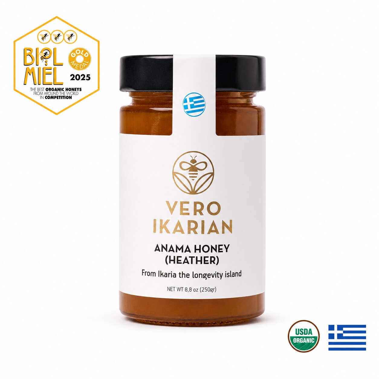 Ikaria Blue Zone Heather Honey | Raw Organic Greek – Greek Superherbs