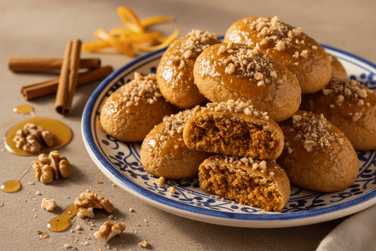 Healthy Greek Christmas Cookies with Ikaria Honey - Melomakarona Recipe - Greek Superherbs