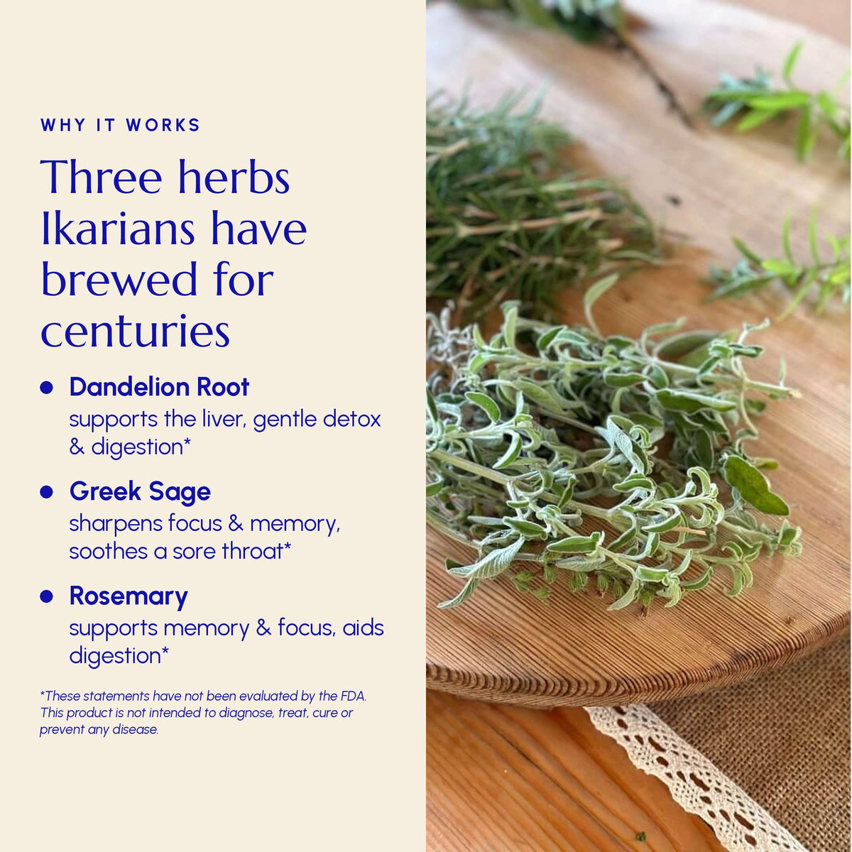 Ikaria Blue Zone Tea health benefits — three herbs ikarians have brewed for centuries