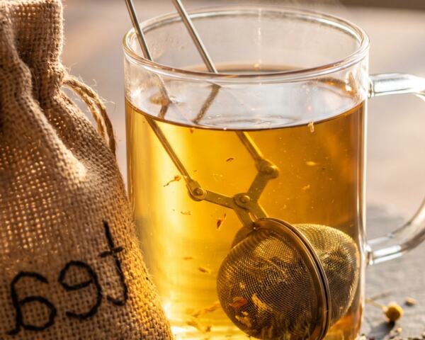 A warm cup of spiced herbal tea