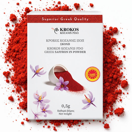 Greek Saffron Powder - Krokos Kozanis PDO - Greek Superherbs