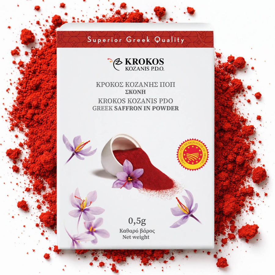 Greek Saffron Powder - Krokos Kozanis PDO - Greek Superherbs