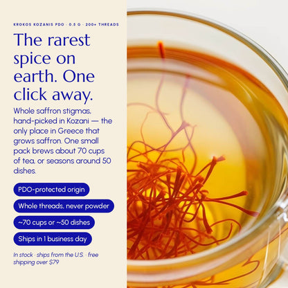 Greek Saffron Threads - Krokos Kozanis PDO - Greek Superherbs