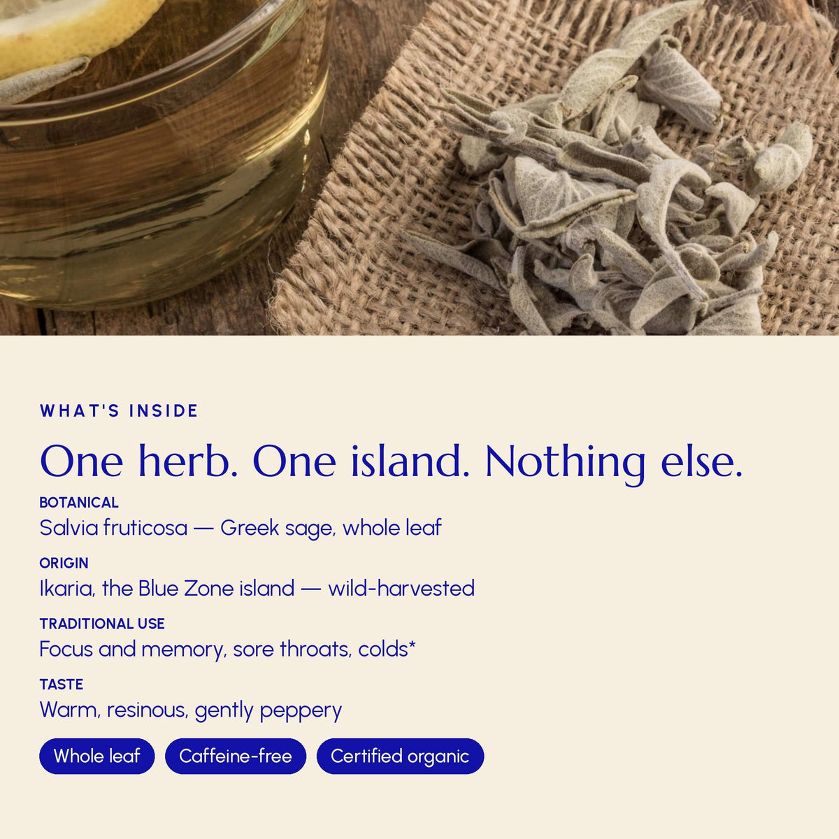 Greek Sage Tea (Ikaria Blue Zone) - Greek Superherbs
