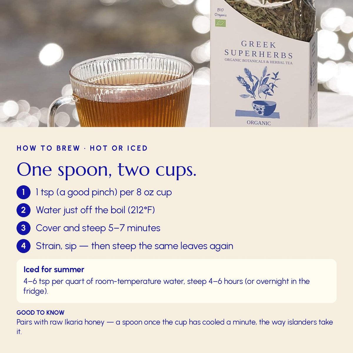 Ikaria Blue Zone Tea - Greek Superherbs