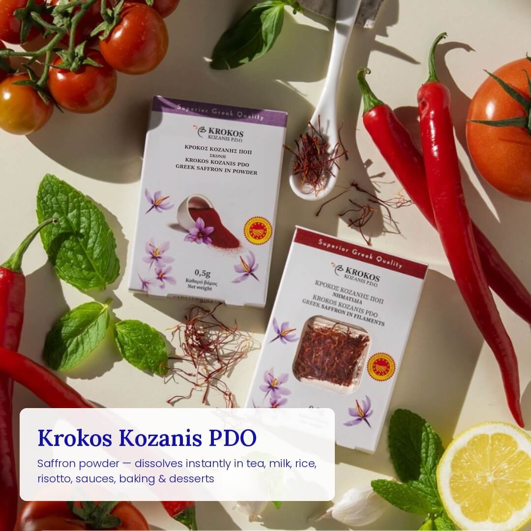 Krokos Kozanis PDO Saffron Powder - Greek Superherbs
