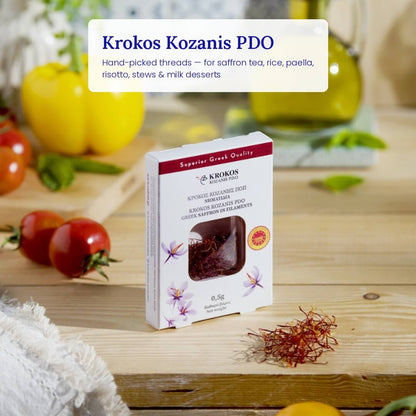 Krokos Kozanis PDO Saffron Threads - Greek Superherbs