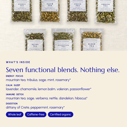Medicinal Tea Blends Sampler - Greek Superherbs