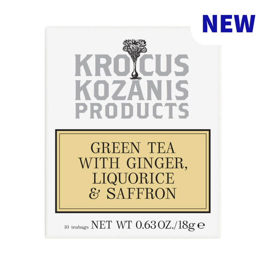 Saffron Green Tea with Ginger & Liquorice - Greek Superherbs