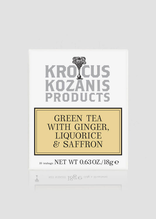 Saffron Green Tea with Ginger & Liquorice - Greek Superherbs
