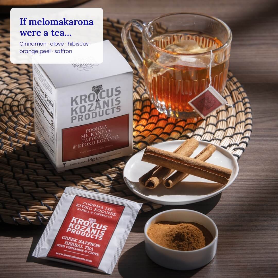 Saffron Herbal Tea with Cinnamon & Clove - Greek Superherbs