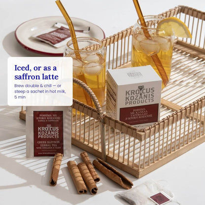 Saffron Herbal Tea with Cinnamon & Clove - Greek Superherbs