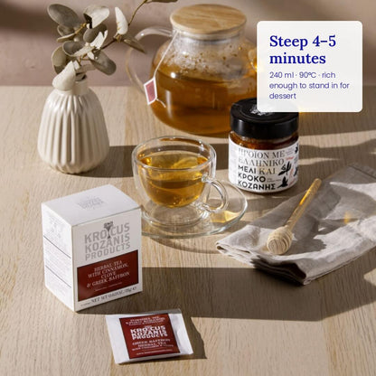 Saffron Herbal Tea with Cinnamon & Clove - Greek Superherbs