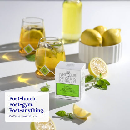 Saffron Herbal Tea with Mint & Lemongrass - Greek Superherbs