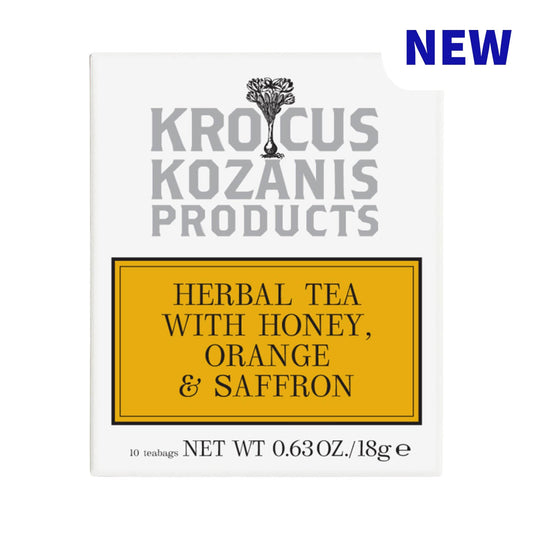 Saffron Herbal Tea with Orange & Honey - Greek Superherbs