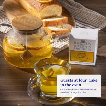 Saffron Herbal Tea with Orange & Honey - Greek Superherbs