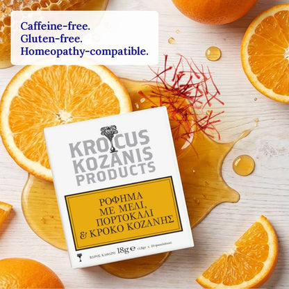 Saffron Herbal Tea with Orange & Honey - Greek Superherbs